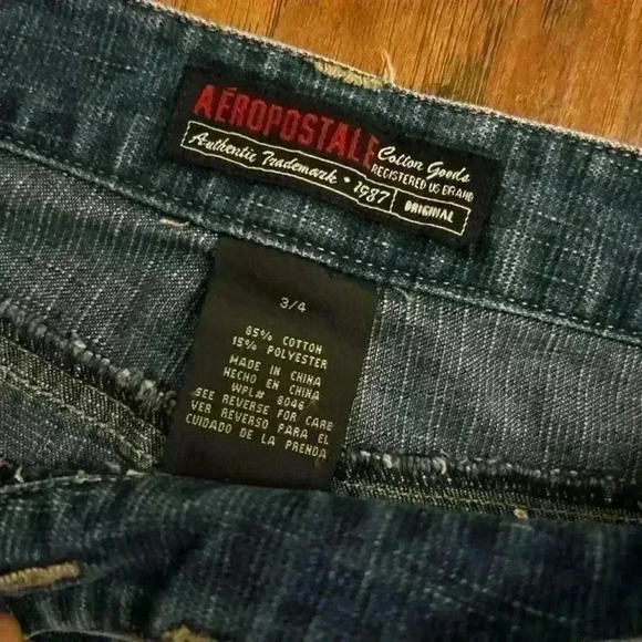 Aeropostale Denim Skirt Girl’s Size 3 Frayed Hem distressed - Picture 5 of 10